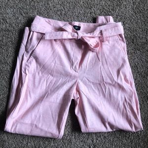 LOFT Textured Tie Waist Pant